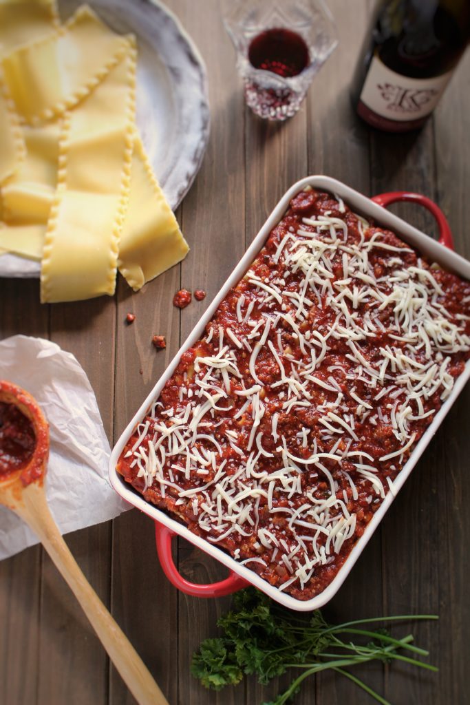 Sinful Four cheese lasagna