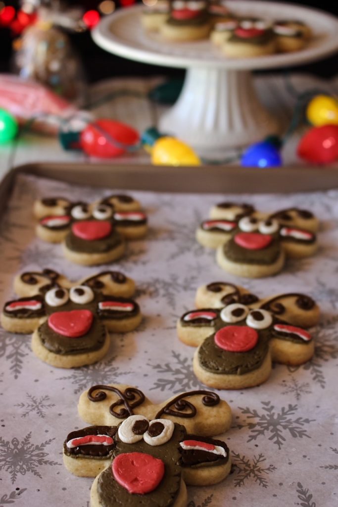 Reindeer Cookies Using Gingerbread Cookie Cutter
